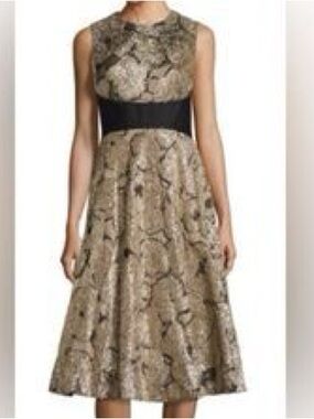 LELA ROSE METALLIC COCKTAIL DRESS